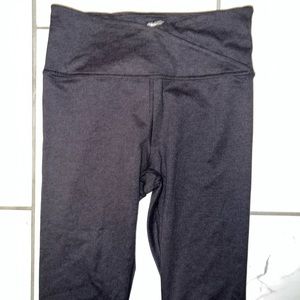 avia mid-rise fashion crossover leggings black soot/charcoal